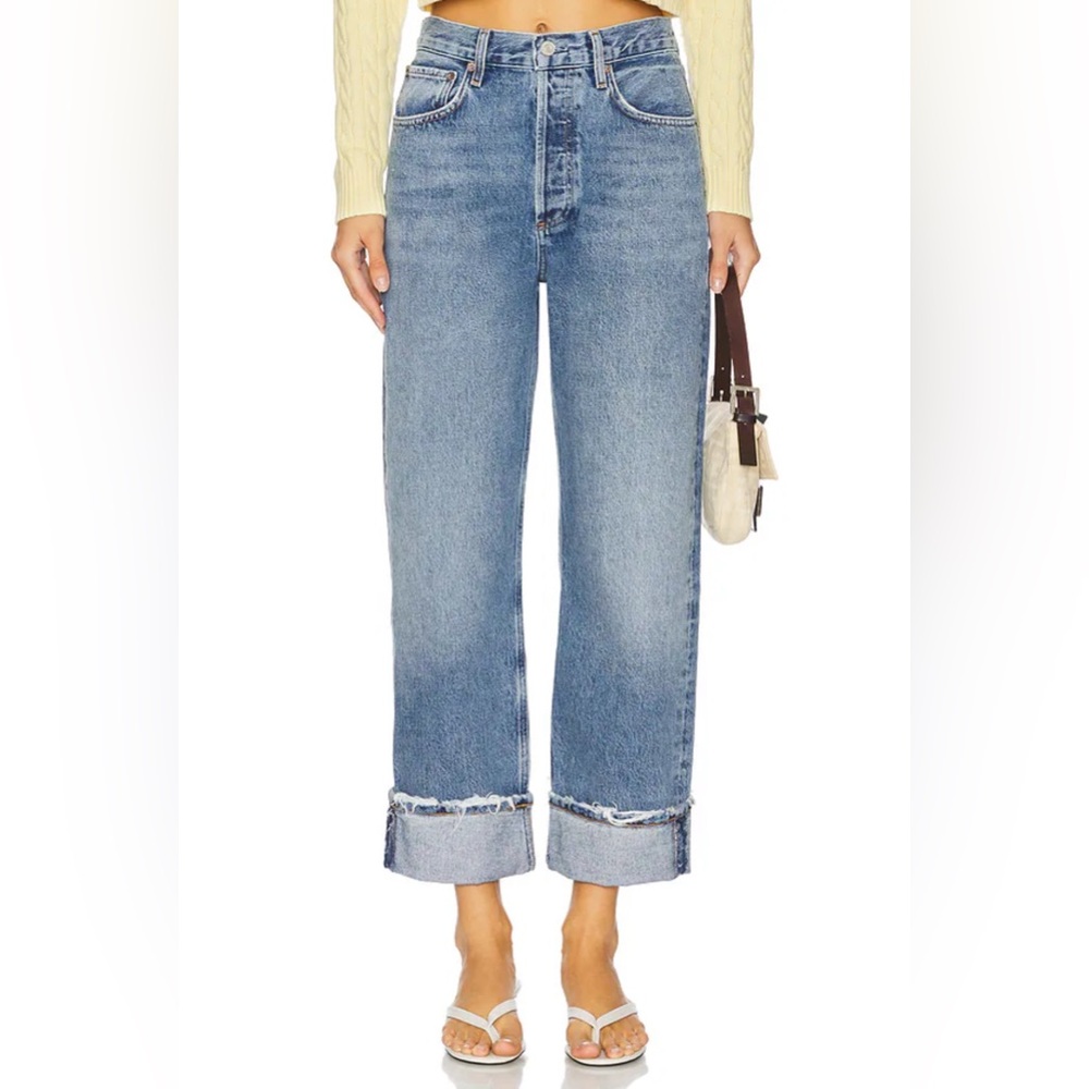 AGOLDE Fran Low Slung Straight Jeans in Reign